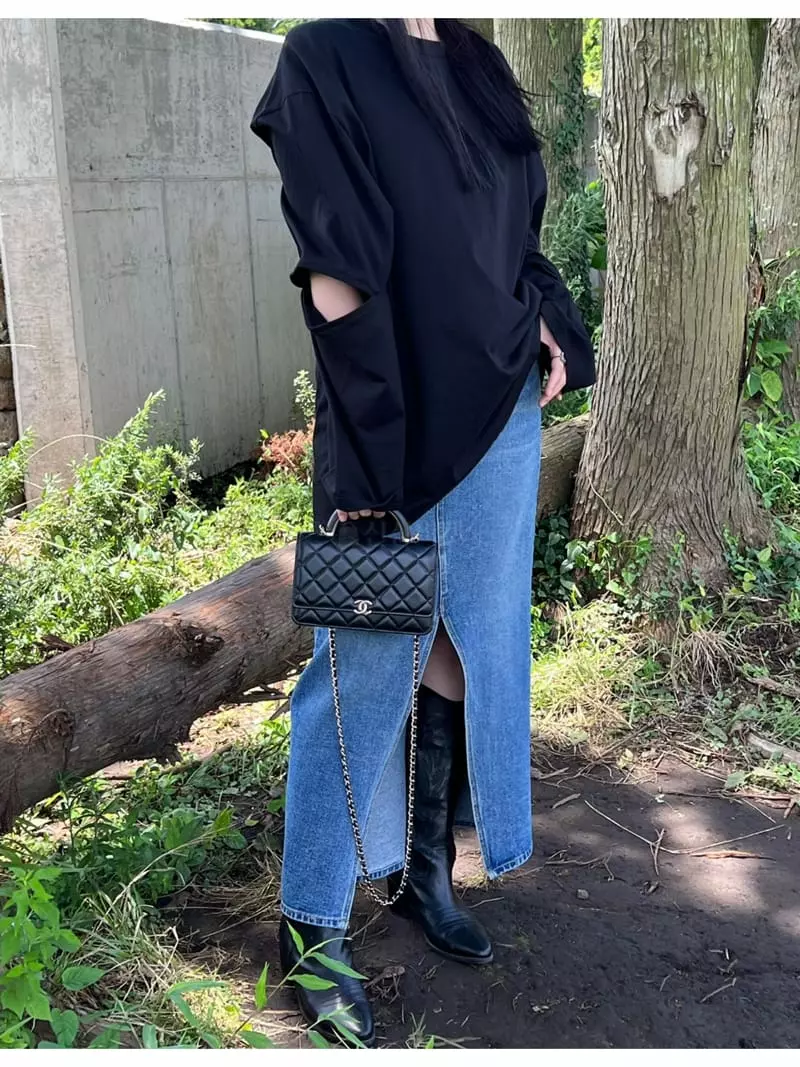 Special - Korean Women Fashion - #momslook - Sleeves Slit Round Tee - 6