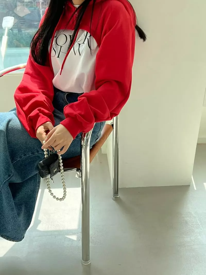Special - Korean Women Fashion - #vintagekidsstyle - Bolero Crop Hoody Zip-up - 8