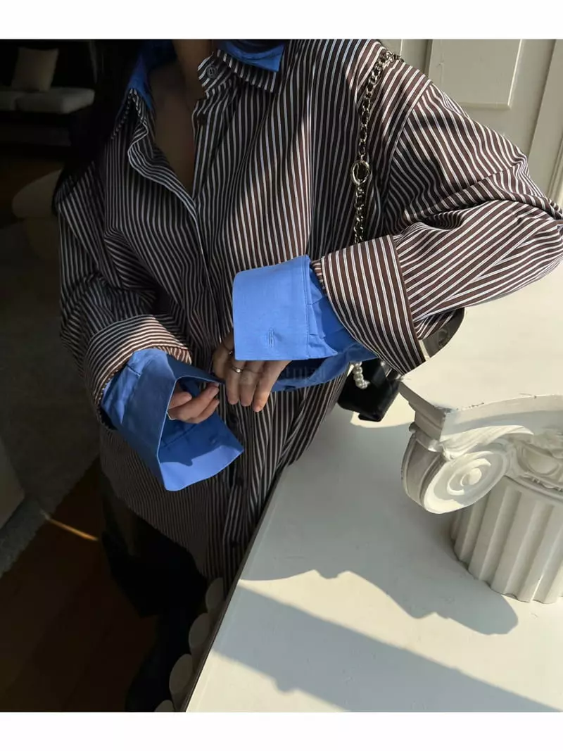 Special - Korean Women Fashion - #womensfashion - Two Way Stripes Shirt - 11