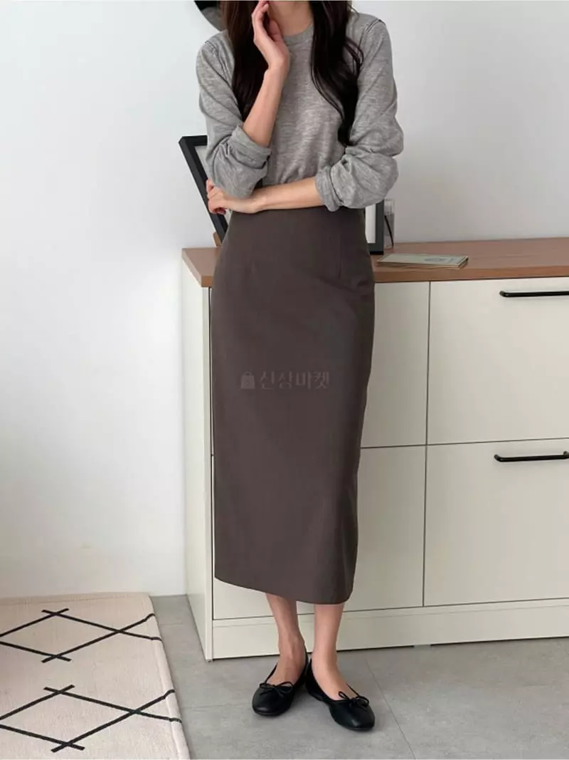 Srap - Korean Women Fashion - #momslook - Hi Long Skirt - 10