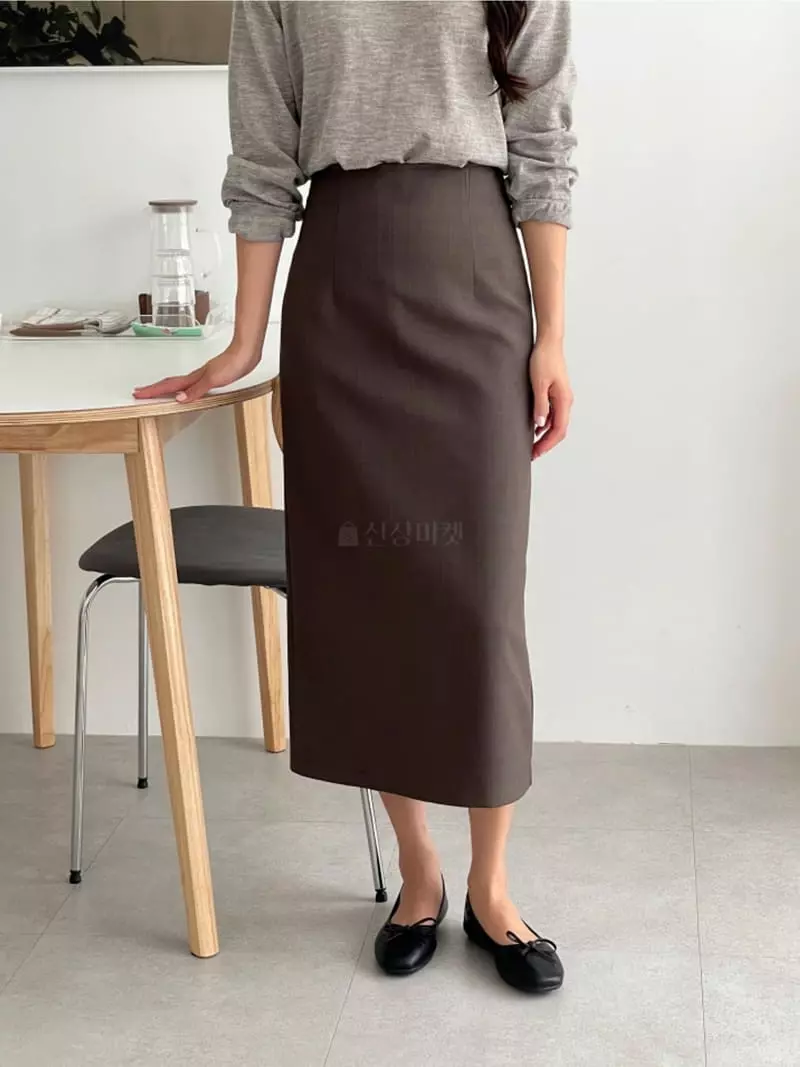 Srap - Korean Women Fashion - #momslook - Hi Long Skirt - 8