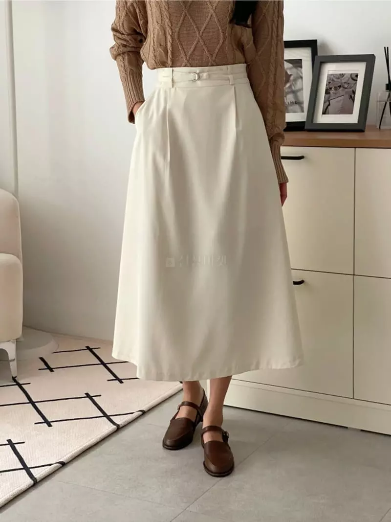 Srap - Korean Women Fashion - #momslook - Fell Skirt - 5