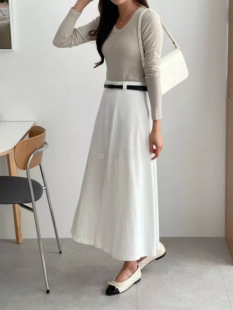 Srap - Korean Women Fashion - #momslook - Clean Skirt