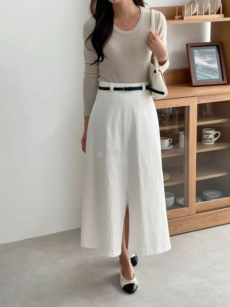 Srap - Korean Women Fashion - #momslook - Clean Skirt - 3