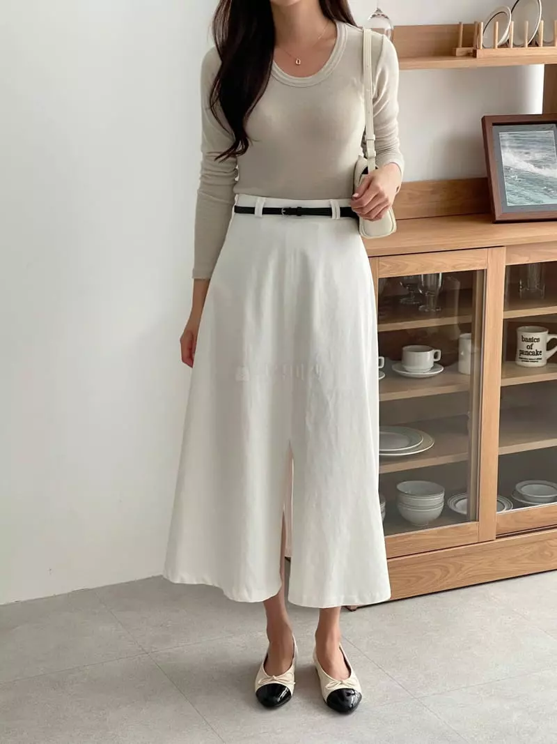 Srap - Korean Women Fashion - #momslook - Clean Skirt - 4