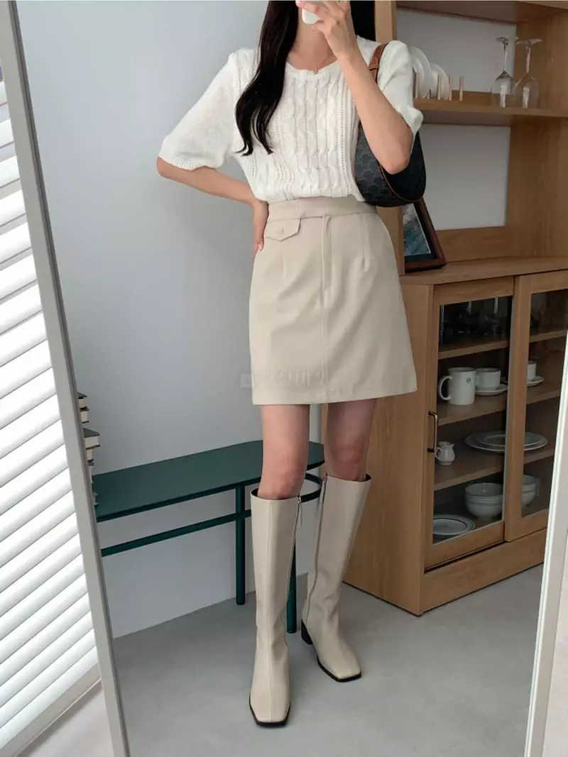 Srap - Korean Women Fashion - #momslook - Mue Skirt - 5
