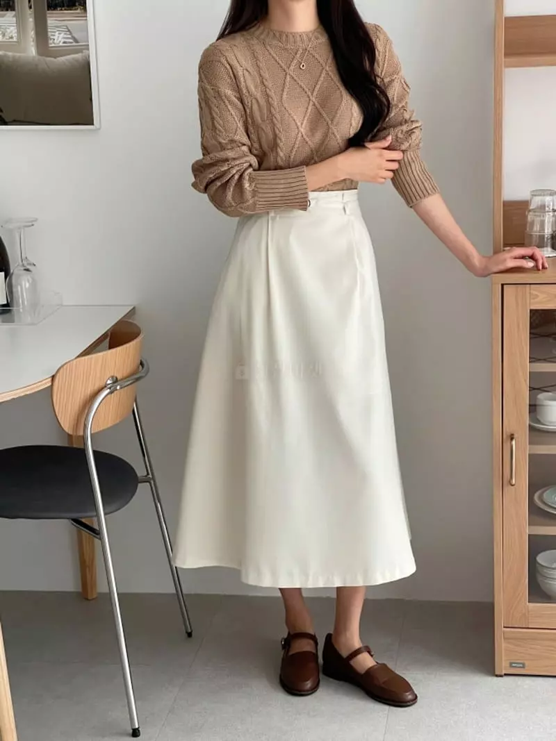 Srap - Korean Women Fashion - #vintageinspired - Fell Skirt - 11
