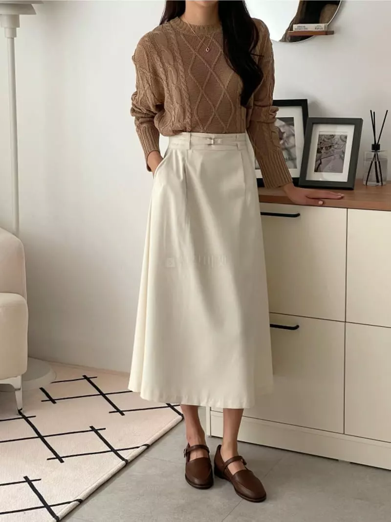 Srap - Korean Women Fashion - #vintagekidsstyle - Fell Skirt - 12