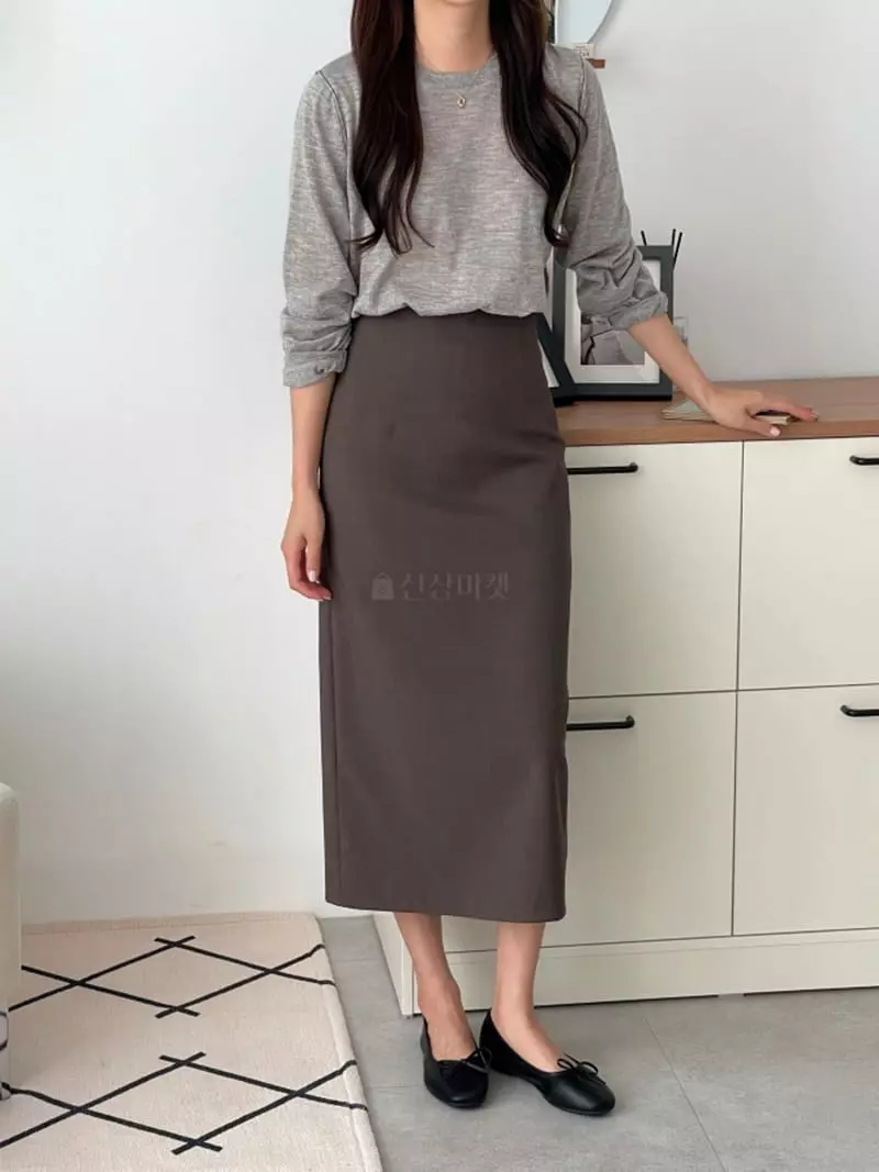 Srap - Korean Women Fashion - #womensfashion - Hi Long Skirt - 5