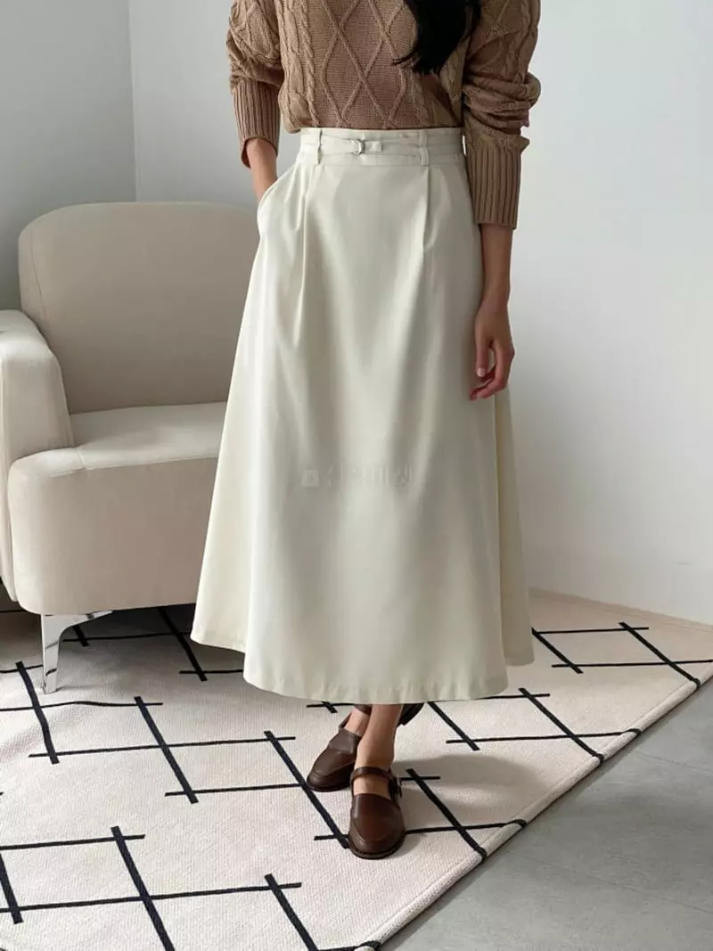 Srap - Korean Women Fashion - #momslook - Fell Skirt - 4