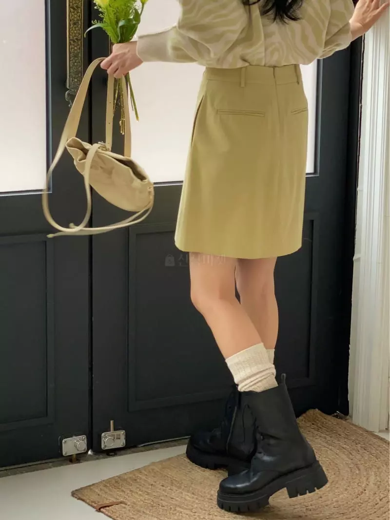 Ssemienne - Korean Women Fashion - #momslook - Pleats Mama Skirt - 2