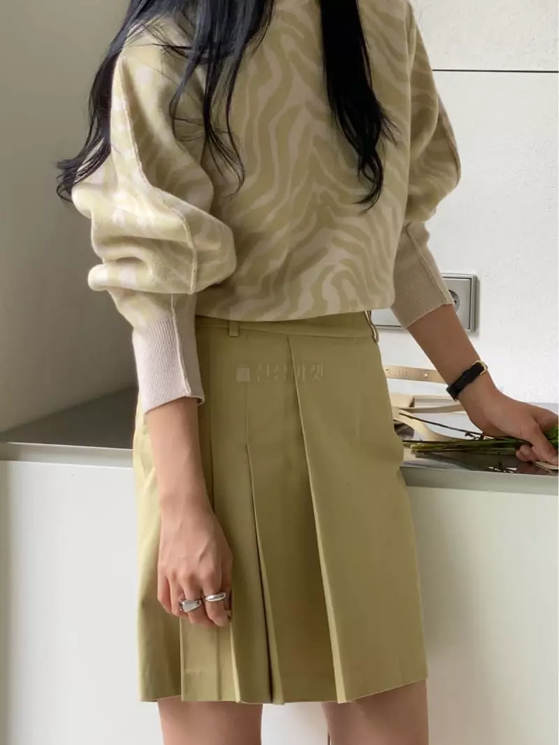Ssemienne - Korean Women Fashion - #womensfashion - Pleats Mama Skirt - 4
