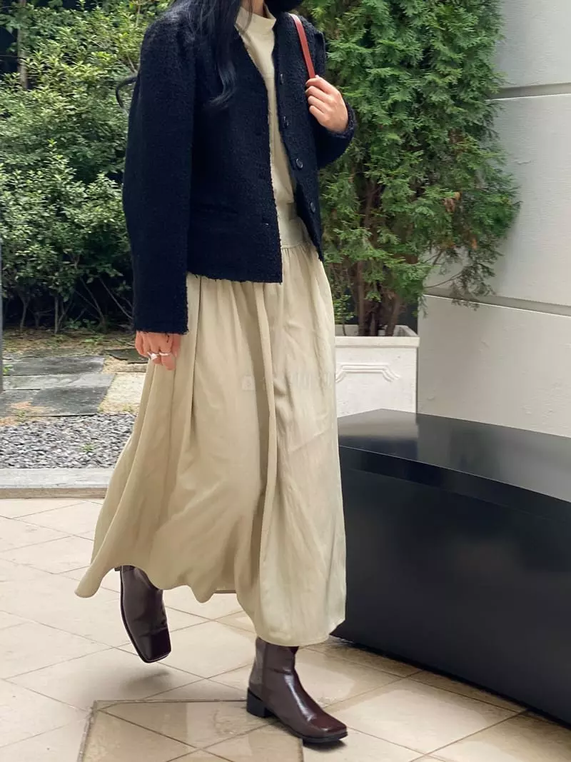 Ssemienne - Korean Women Fashion - #momslook - Row Belted One-piece - 9