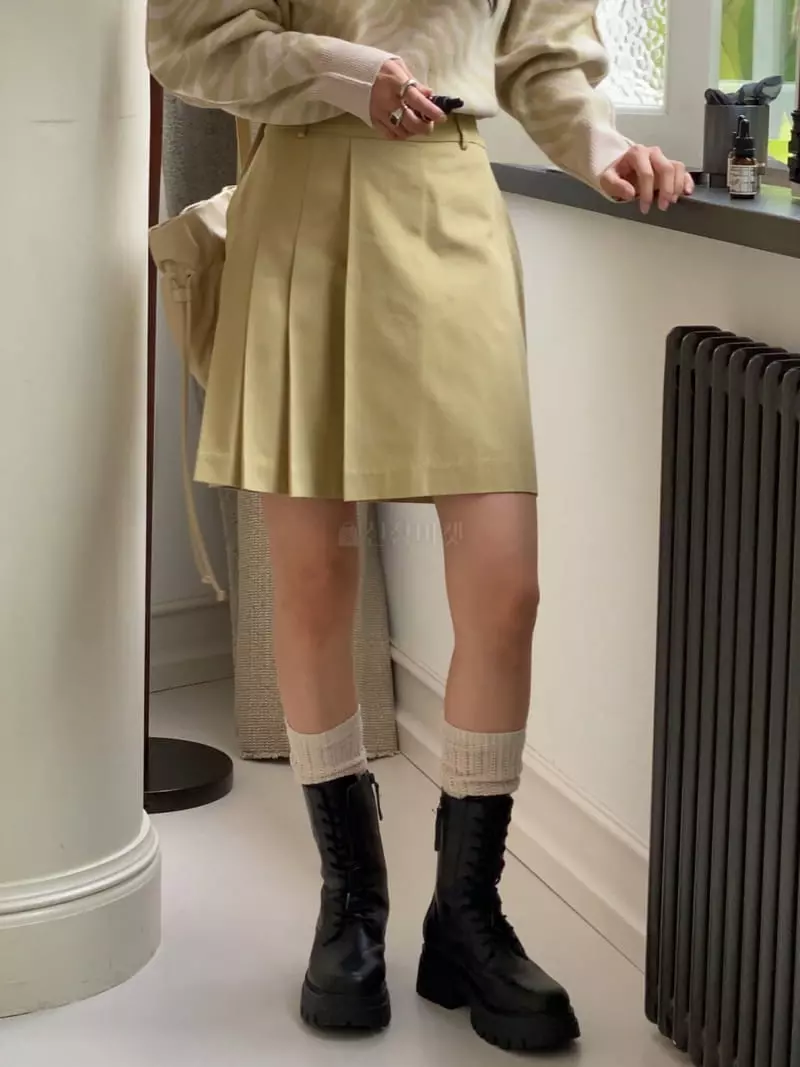 Ssemienne - Korean Women Fashion - #womensfashion - Pleats Mama Skirt