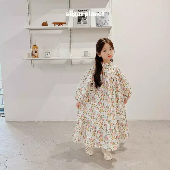 Sugar Planet - Korean Children Fashion - #discoveringself - Balloon Flower One-piece - 10