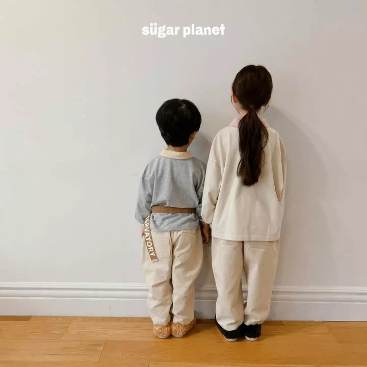 Sugar Planet - Korean Children Fashion - #kidzfashiontrend - Color Collar Tee - 9