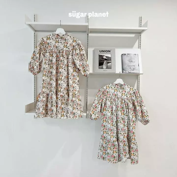 Sugar Planet - Korean Children Fashion - #magicofchildhood - Balloon Flower One-piece