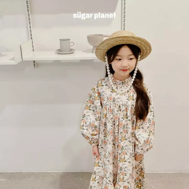 Sugar Planet - Korean Children Fashion - #minifashionista - Balloon Flower One-piece - 2