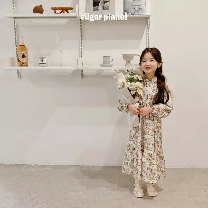 Sugar Planet - Korean Children Fashion - #prettylittlegirls - Balloon Flower One-piece - 3