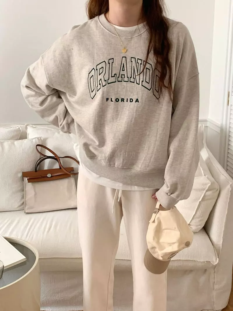Sunday - Korean Women Fashion - #shopsmall - Orlando Embroidery Sweatshirt - 7