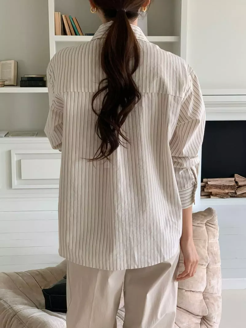 Sunday - Korean Women Fashion - #thelittlethings - Beo Stripes Shirt - 6