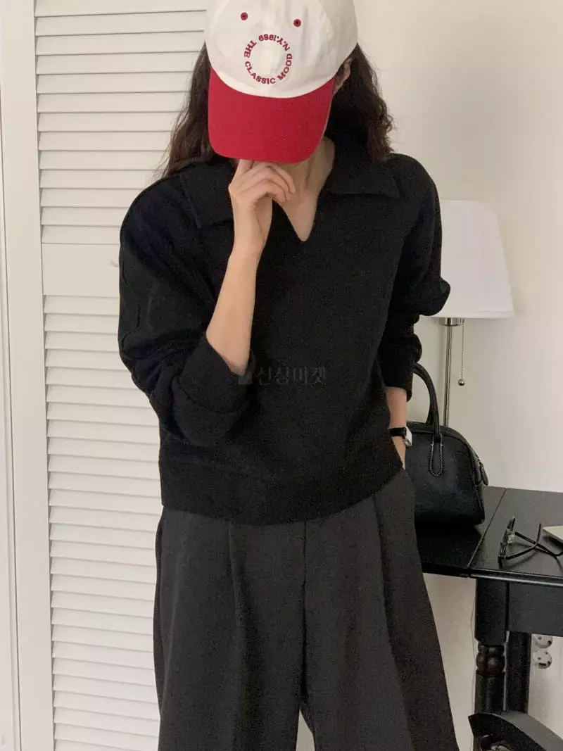 Tacit - Korean Women Fashion - #momslook - Plate Sweatshirt - 5