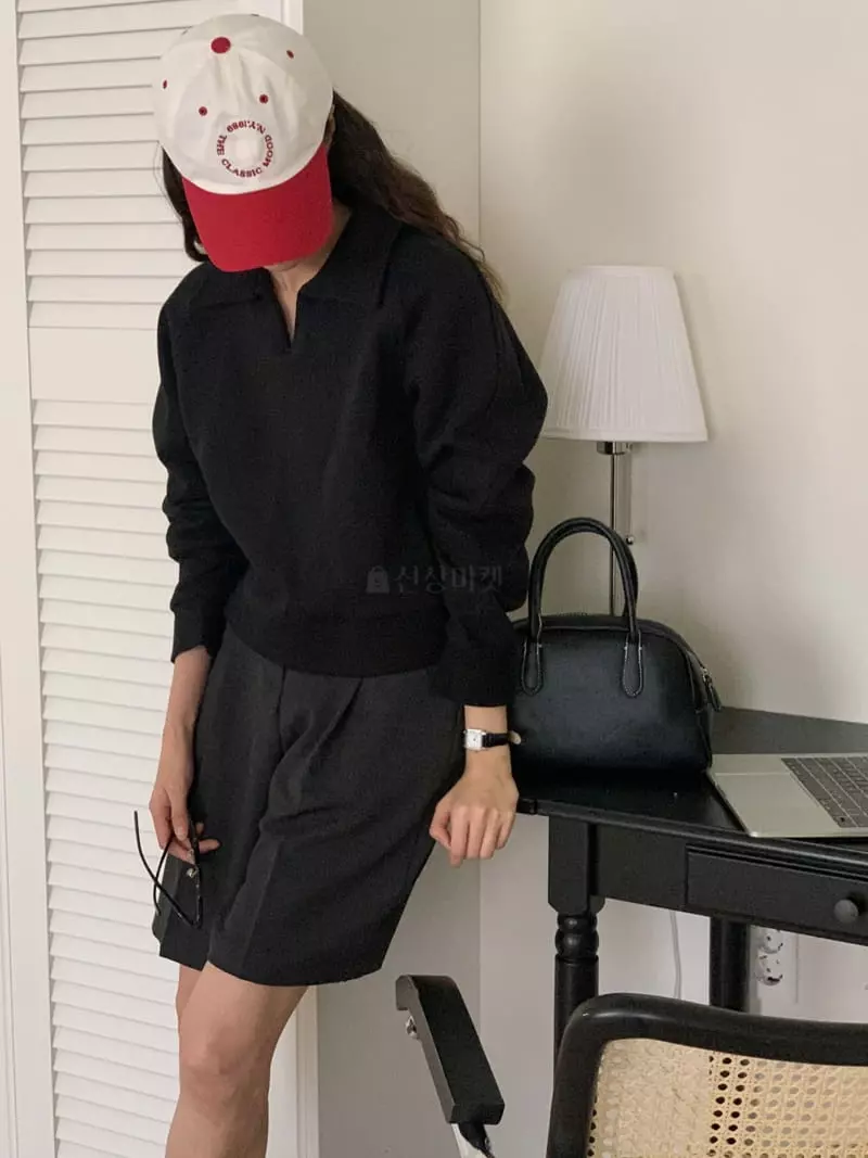 Tacit - Korean Women Fashion - #momslook - Plate Sweatshirt - 8