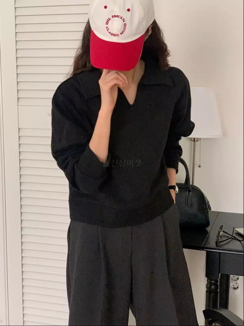Tacit - Korean Women Fashion - #momslook - Plate Sweatshirt - 9