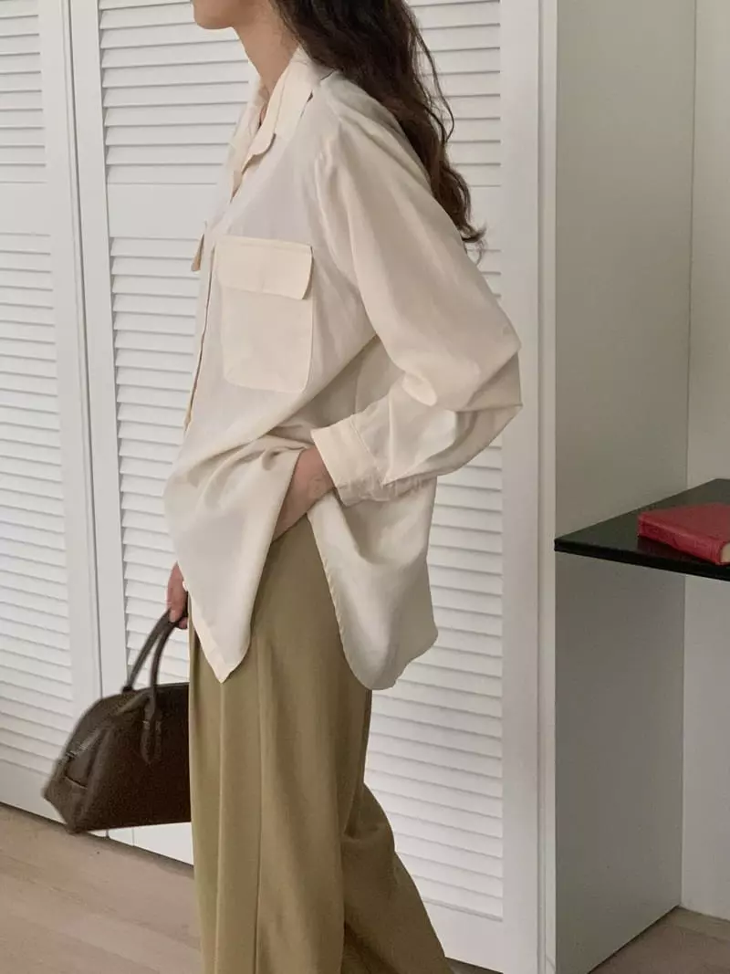 Tacit - Korean Women Fashion - #momslook - Two Pocket Shirt - 5