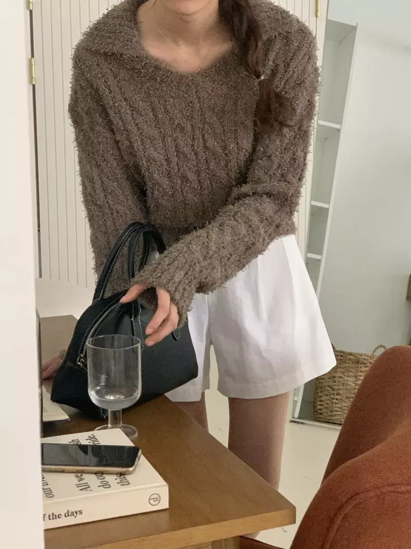 Tacit - Korean Women Fashion - #momslook - Autumn Knit Tee - 8