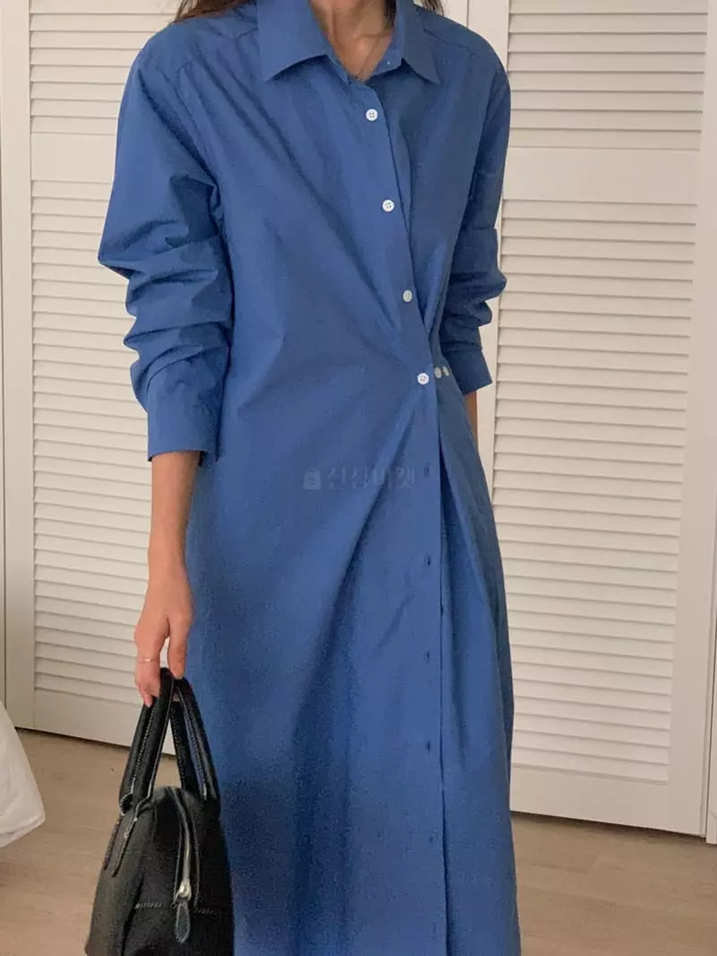 Tacit - Korean Women Fashion - #momslook - Long Side One-piece - 2
