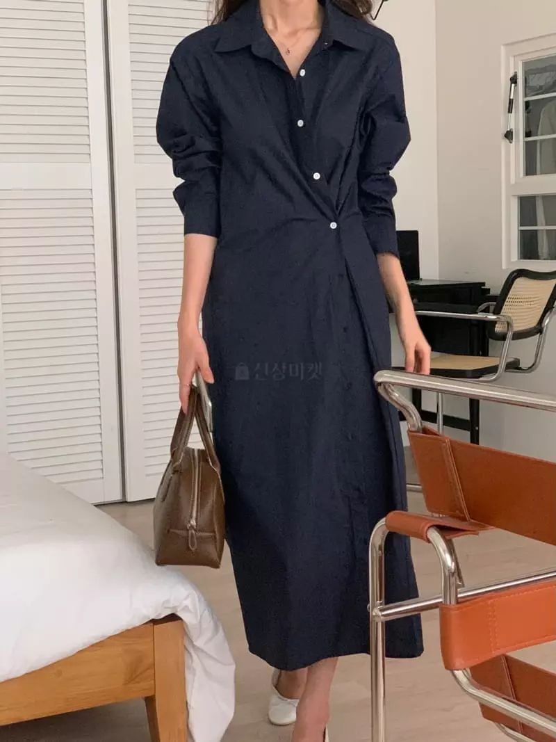 Tacit - Korean Women Fashion - #momslook - Long Side One-piece - 8