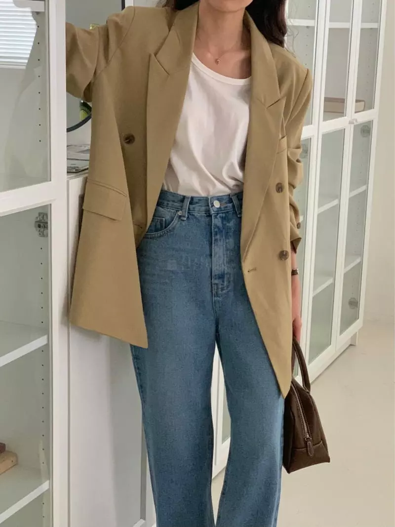 Tacit - Korean Women Fashion - #momslook - Double Jacket - 3