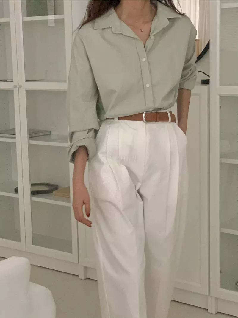 Tacit - Korean Women Fashion - #romanticstyle - Oxford Shirt - 5