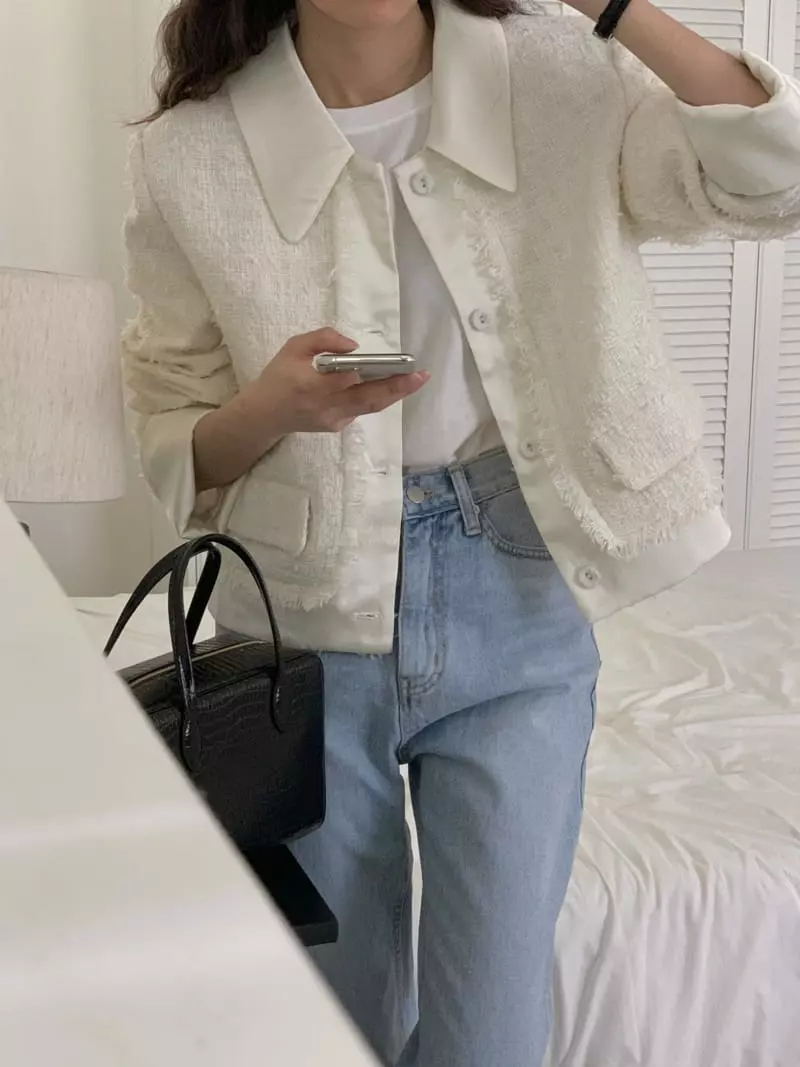 Tacit - Korean Women Fashion - #shopsmall - Vin Twid Jacket - 4