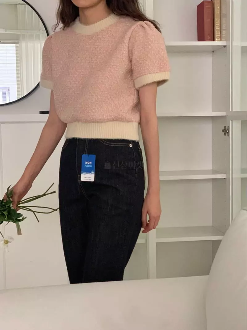 Tacit - Korean Women Fashion - #vintagekidsstyle - Crop Knit Tee - 3