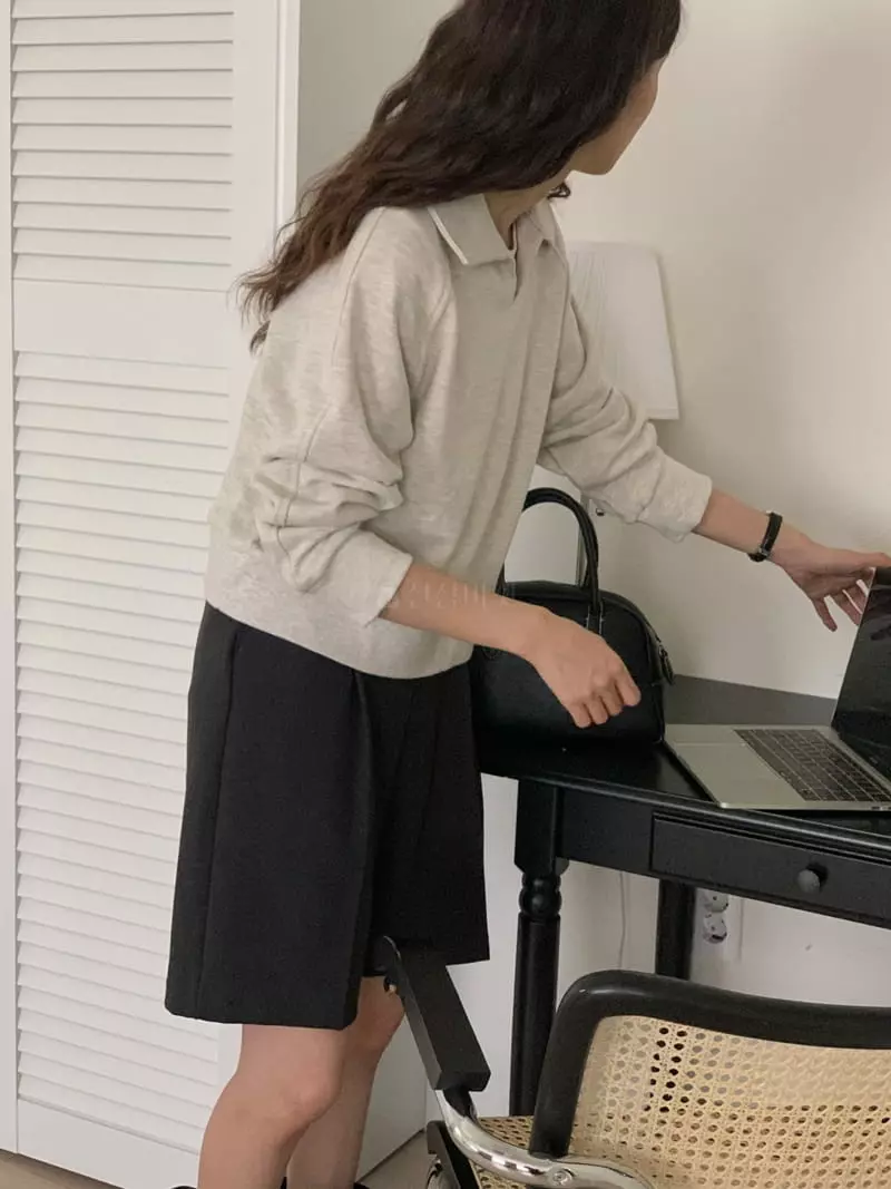 Tacit - Korean Women Fashion - #womensfashion - Plate Sweatshirt - 2