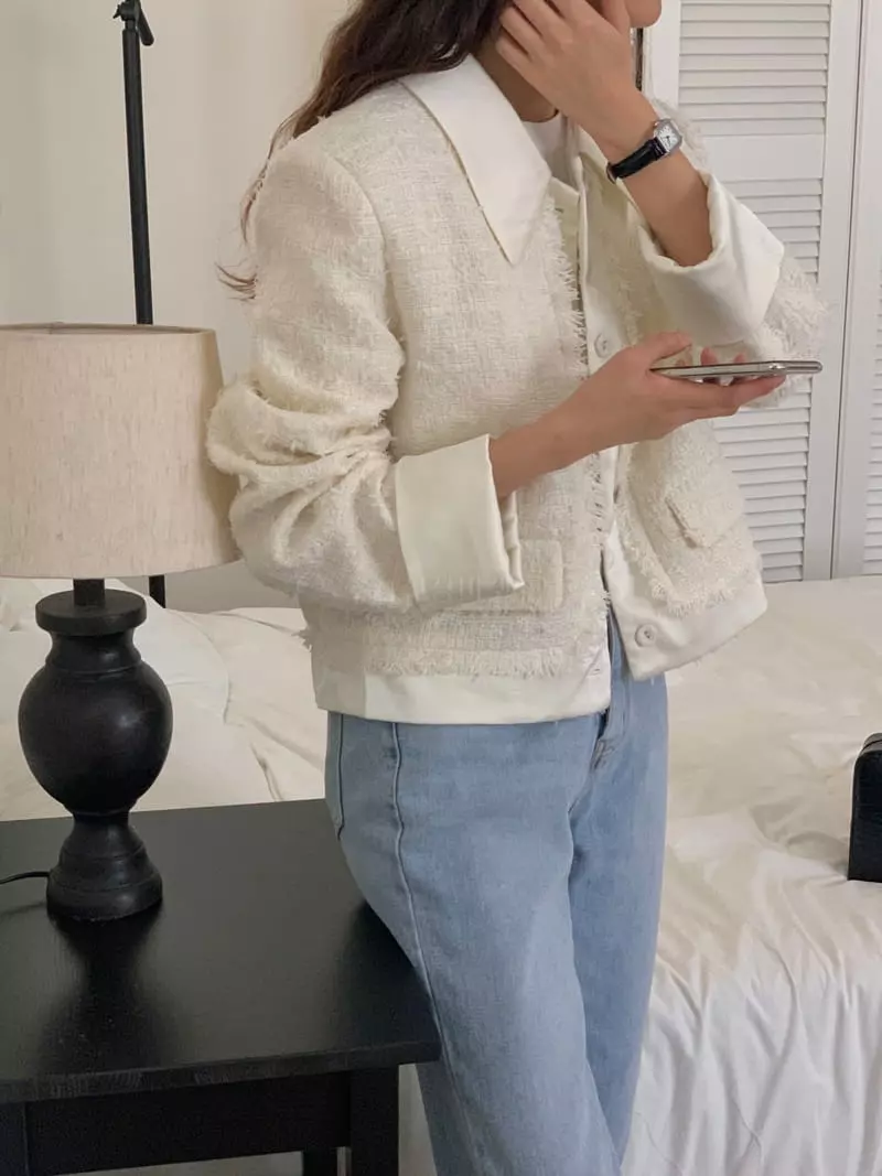 Tacit - Korean Women Fashion - #womensfashion - Vin Twid Jacket - 11