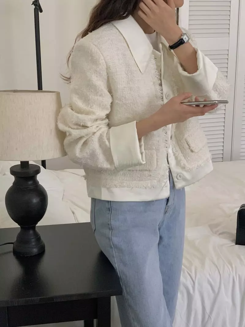 Tacit - Korean Women Fashion - #womensfashion - Vin Twid Jacket - 9