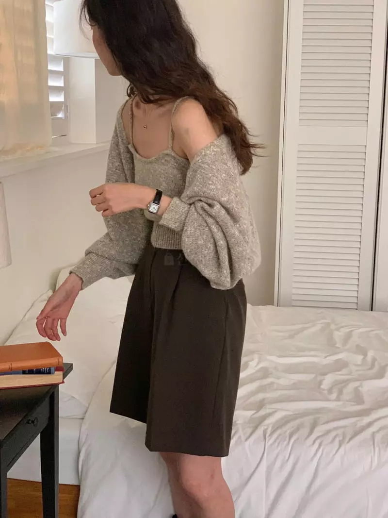 Tacit - Korean Women Fashion - #womensfashion - Bolero Sleeveless Knit Tee - 12