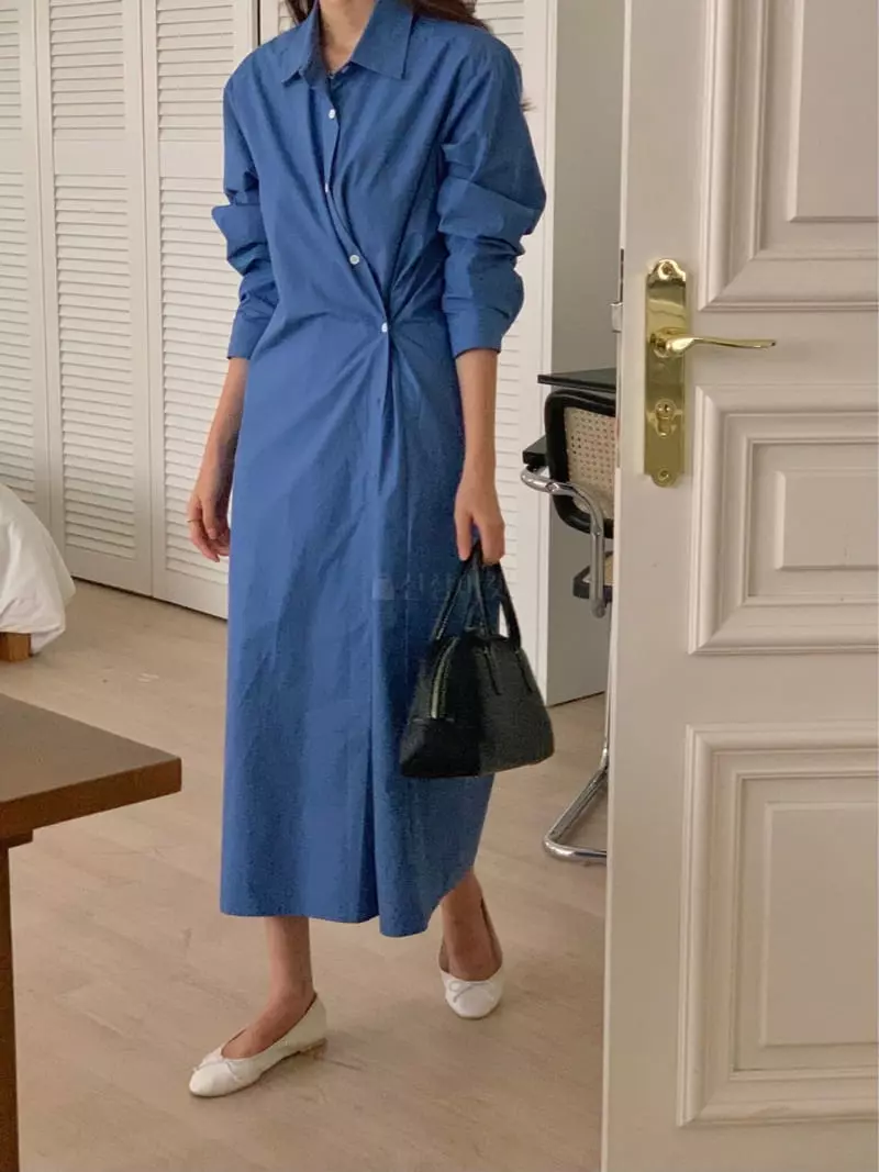 Tacit - Korean Women Fashion - #womensfashion - Long Side One-piece