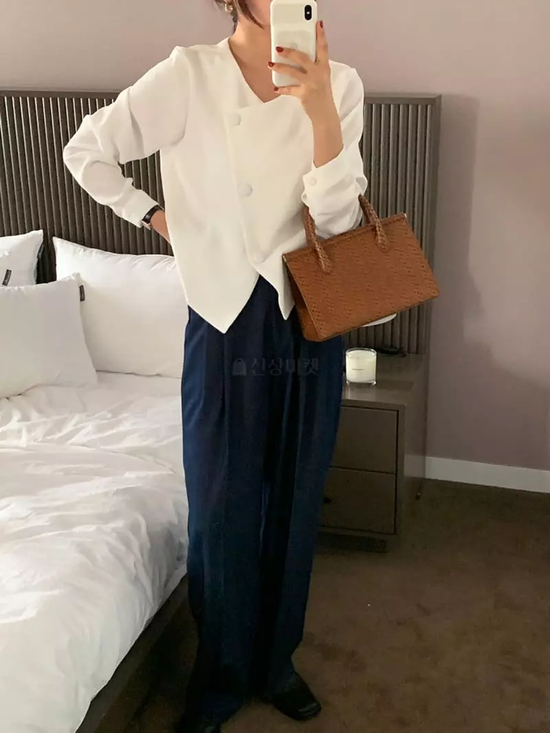 Tahiti - Korean Women Fashion - #momslook - Unbal Blouse - 2