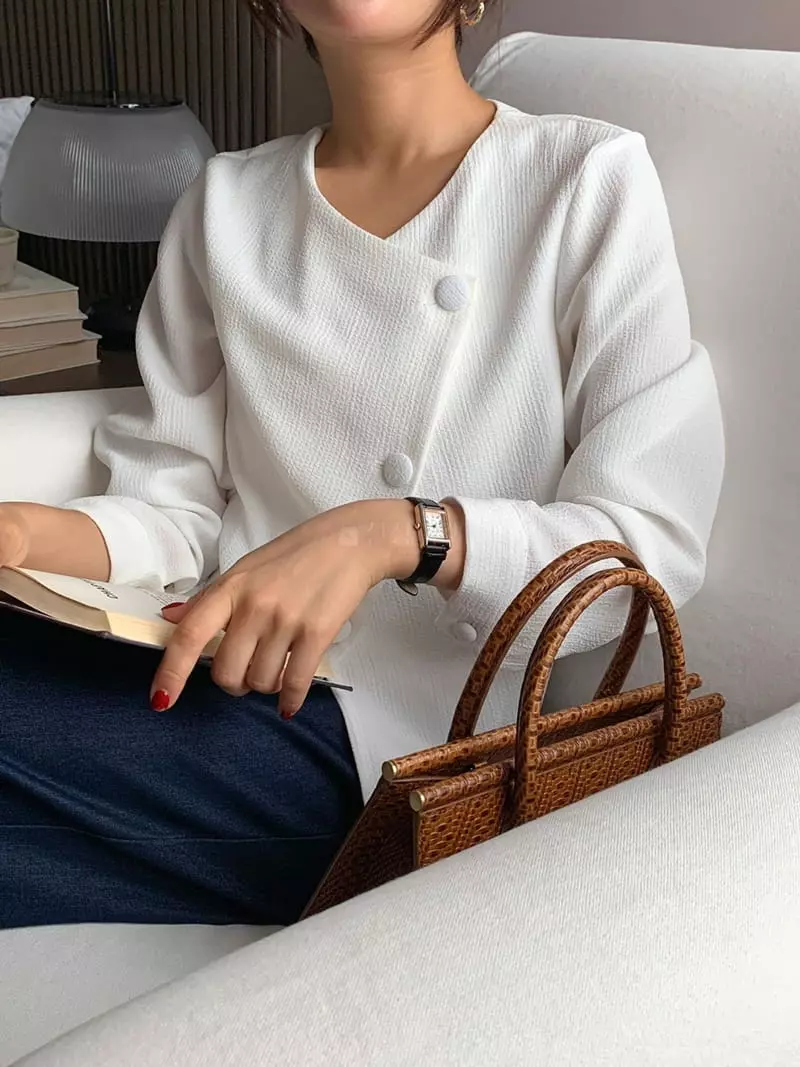 Tahiti - Korean Women Fashion - #momslook - Unbal Blouse - 6