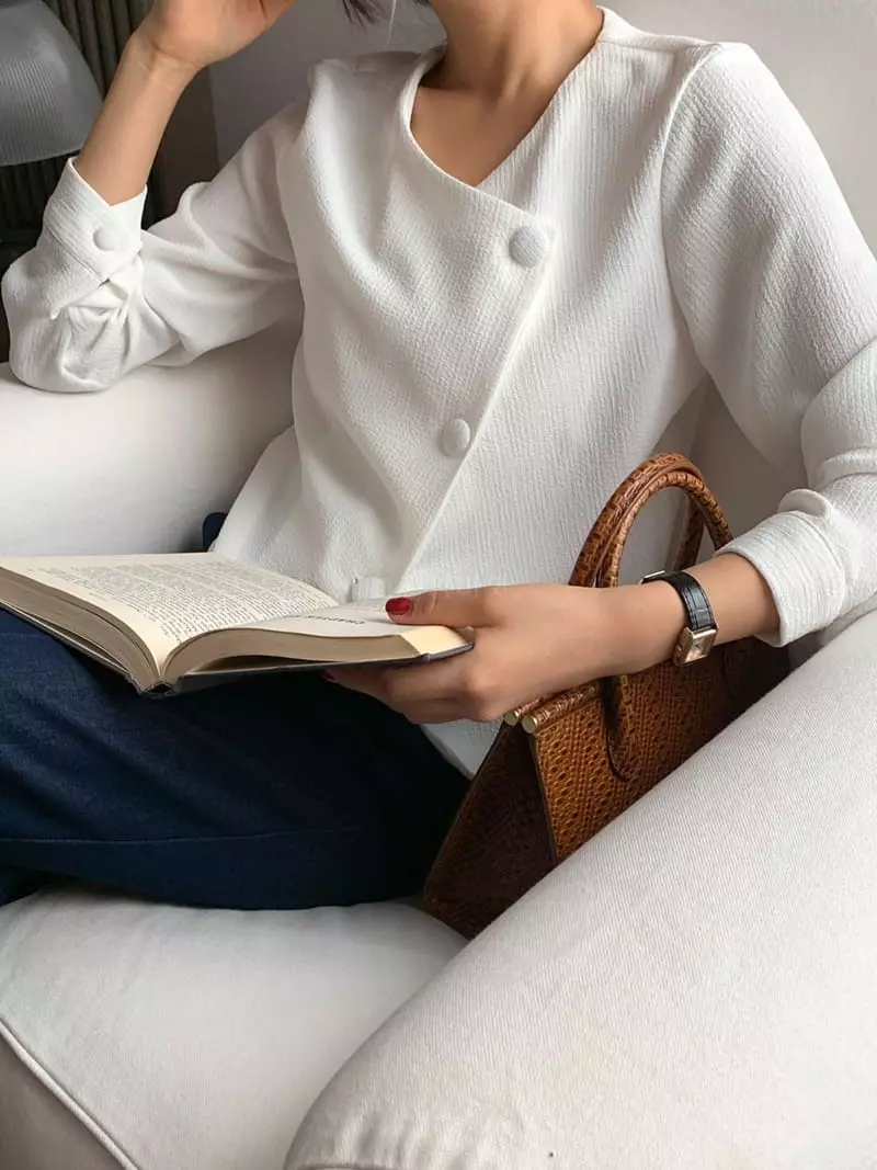 Tahiti - Korean Women Fashion - #momslook - Unbal Blouse - 8