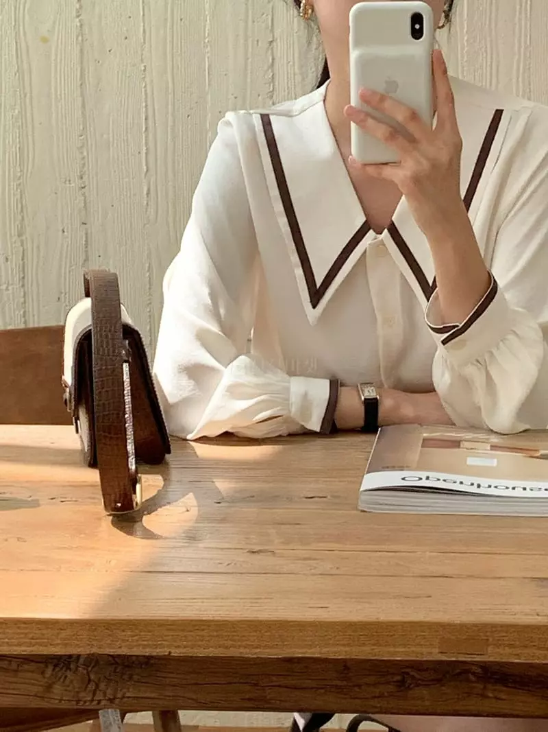 Tahiti - Korean Women Fashion - #momslook - Sailor Blouse - 2