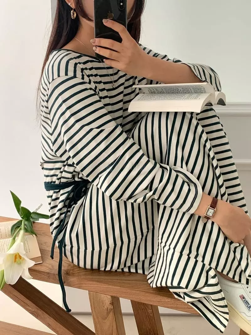 Tahiti - Korean Women Fashion - #momslook - Stripes One-piece - 10