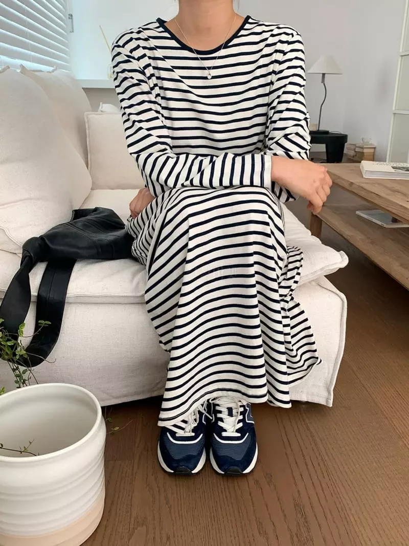 Tahiti - Korean Women Fashion - #momslook - Stripes One-piece - 5