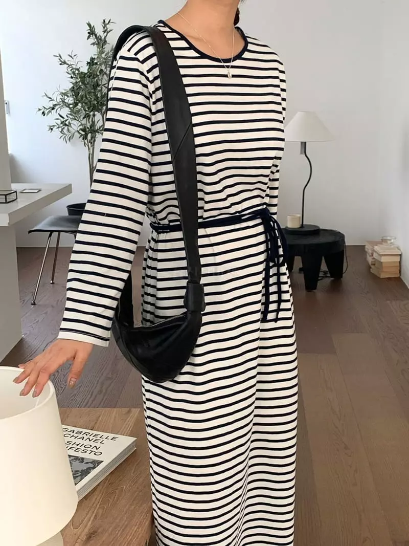 Tahiti - Korean Women Fashion - #momslook - Stripes One-piece - 7