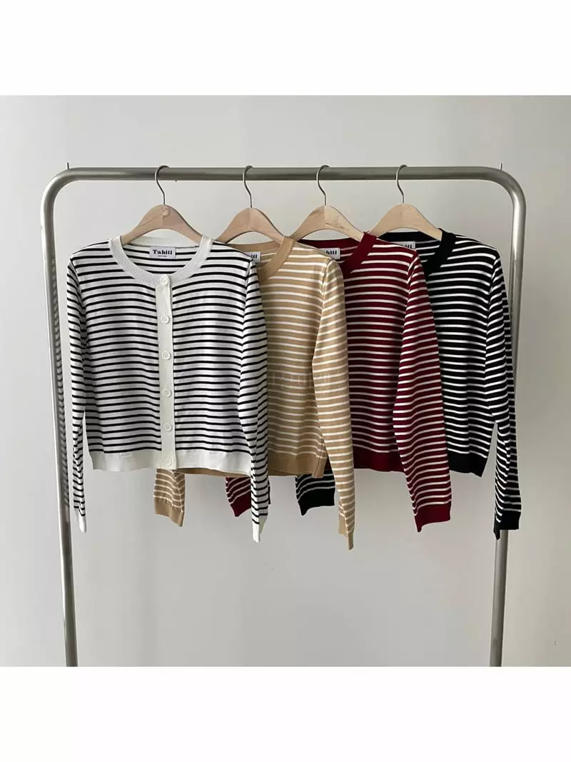Tahiti - Korean Women Fashion - #momslook - Stripes Cardigan - 9