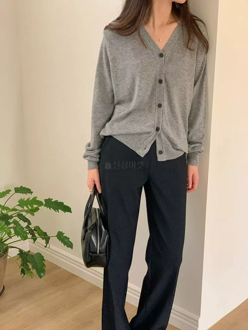 Tahiti - Korean Women Fashion - #pursuepretty - Plain Cardigan - 3